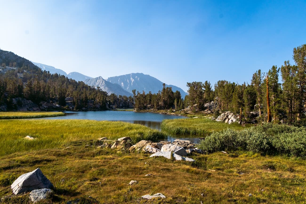Alpine meadows near Chickenfoot Lake in the Little Lakes Valley of the Eastern Sierras