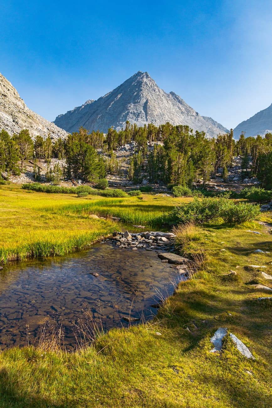 Alpine meadows near Chickenfoot Lake in the Little Lakes Valley of the Eastern Sierras