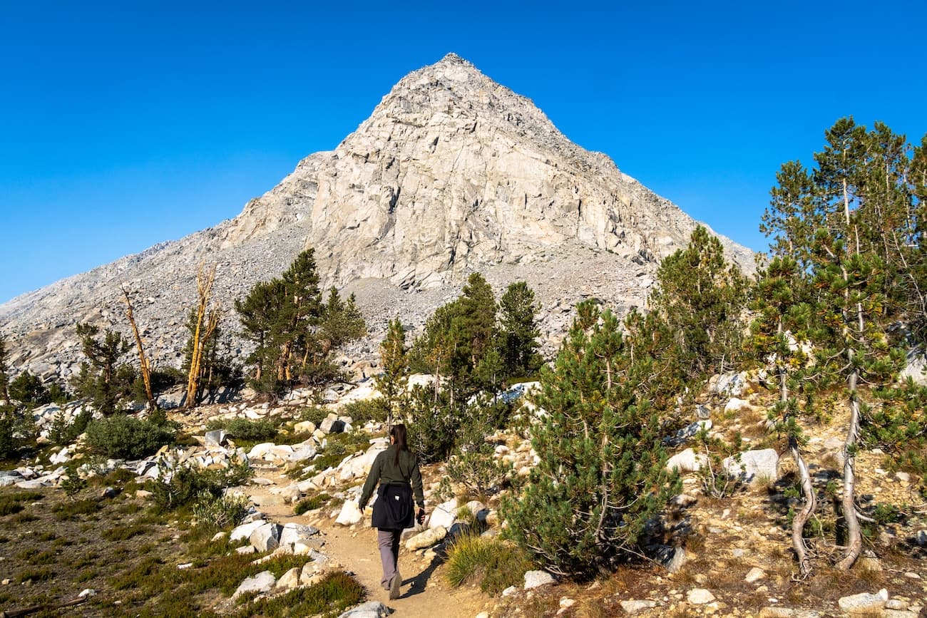 Sam Stych hiking the Little Lakes Valley Trail