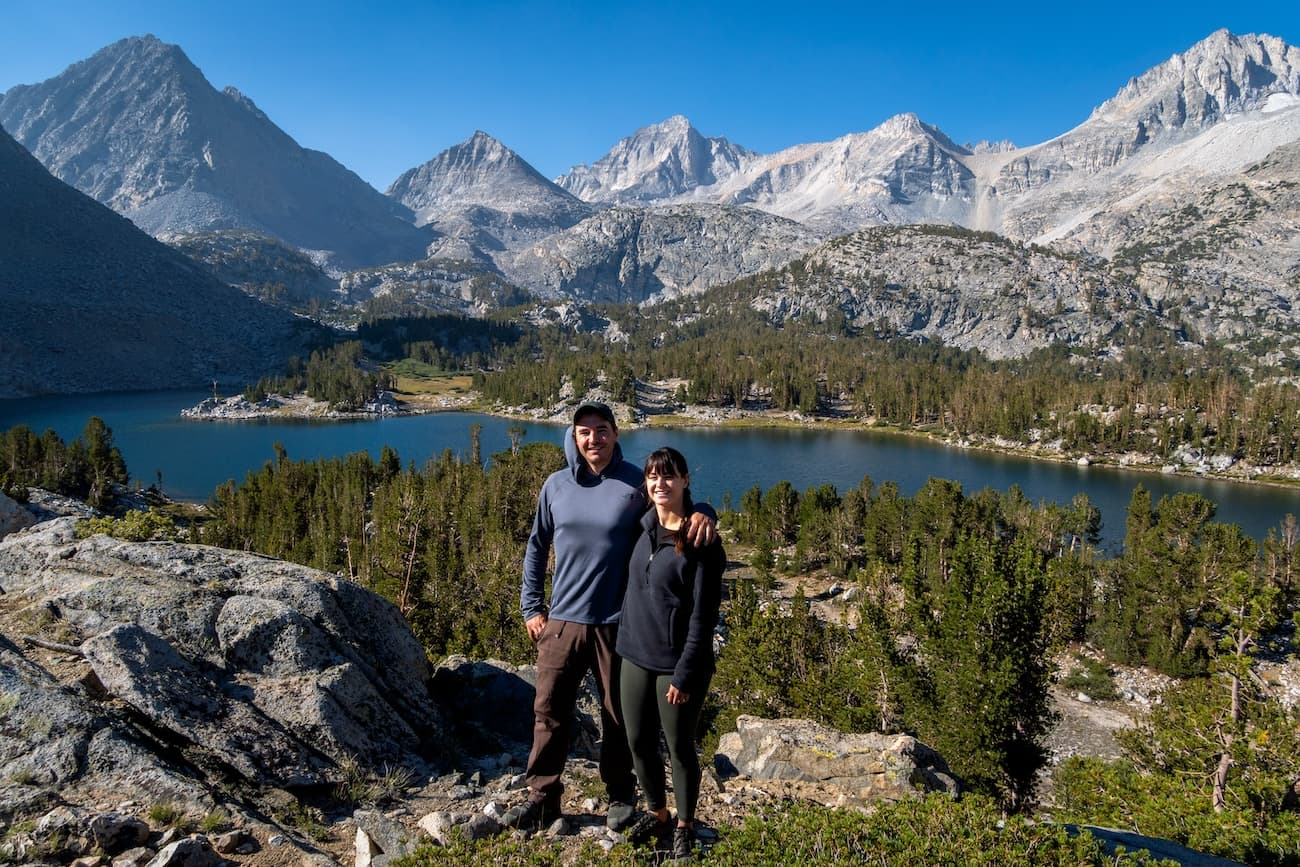 Brock Dallman and Sam Stych at Chickenfoot Lake in The Little Lakes Valley of the Sierras.