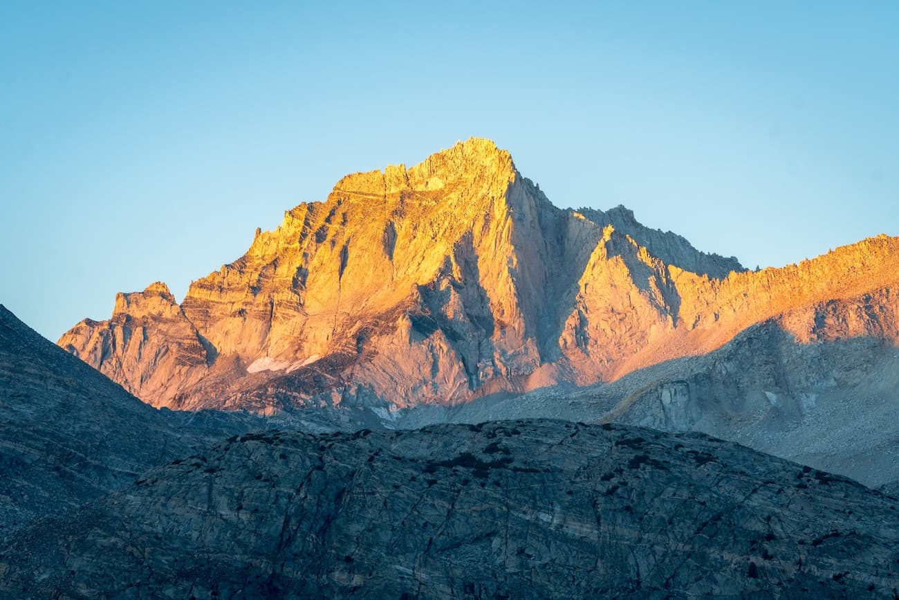 Sunrise at Chickenfoot Lake in The Little Lakes Valley of the Sierras