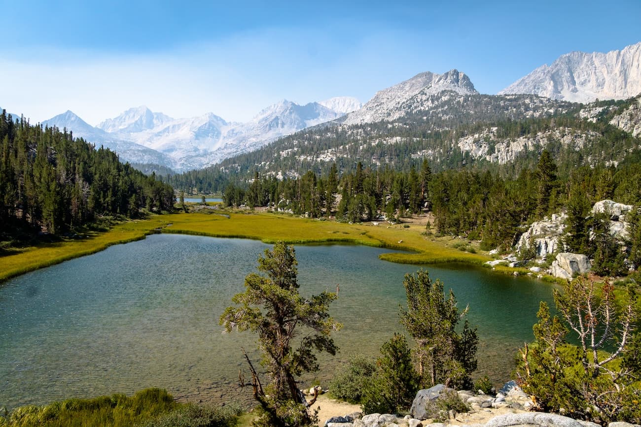 A small lake along the Little Lakes Valley Trail in the Sierras