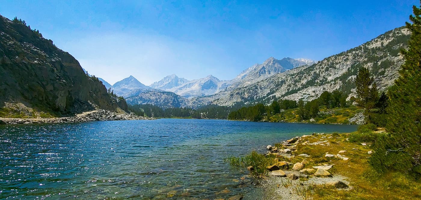 Long Lake along the Little Lakes Valley Trail in the Eastern Sierras