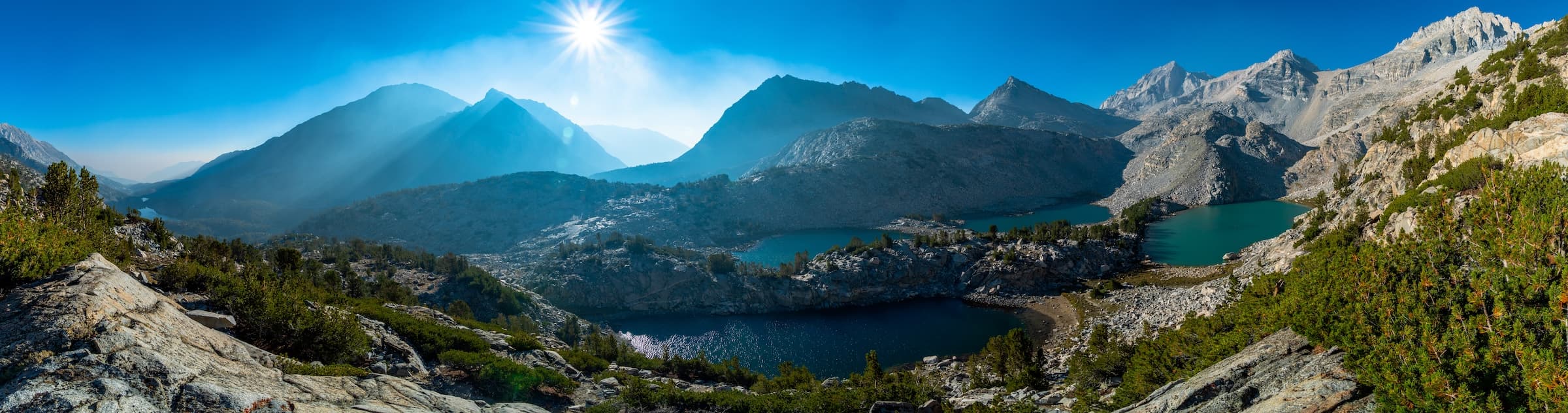 Panorama of Treasure Lakes in The Little Lakes Valley of the Sierras. Photo by Brock Dallman