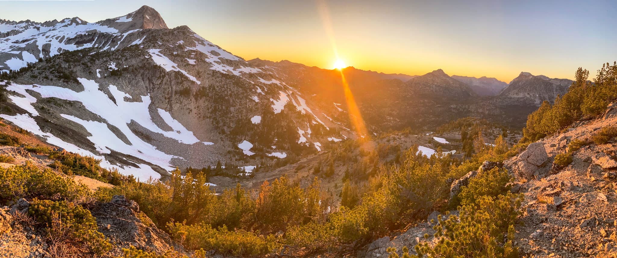 Sundown over the Lakes Basin in the Wallowas