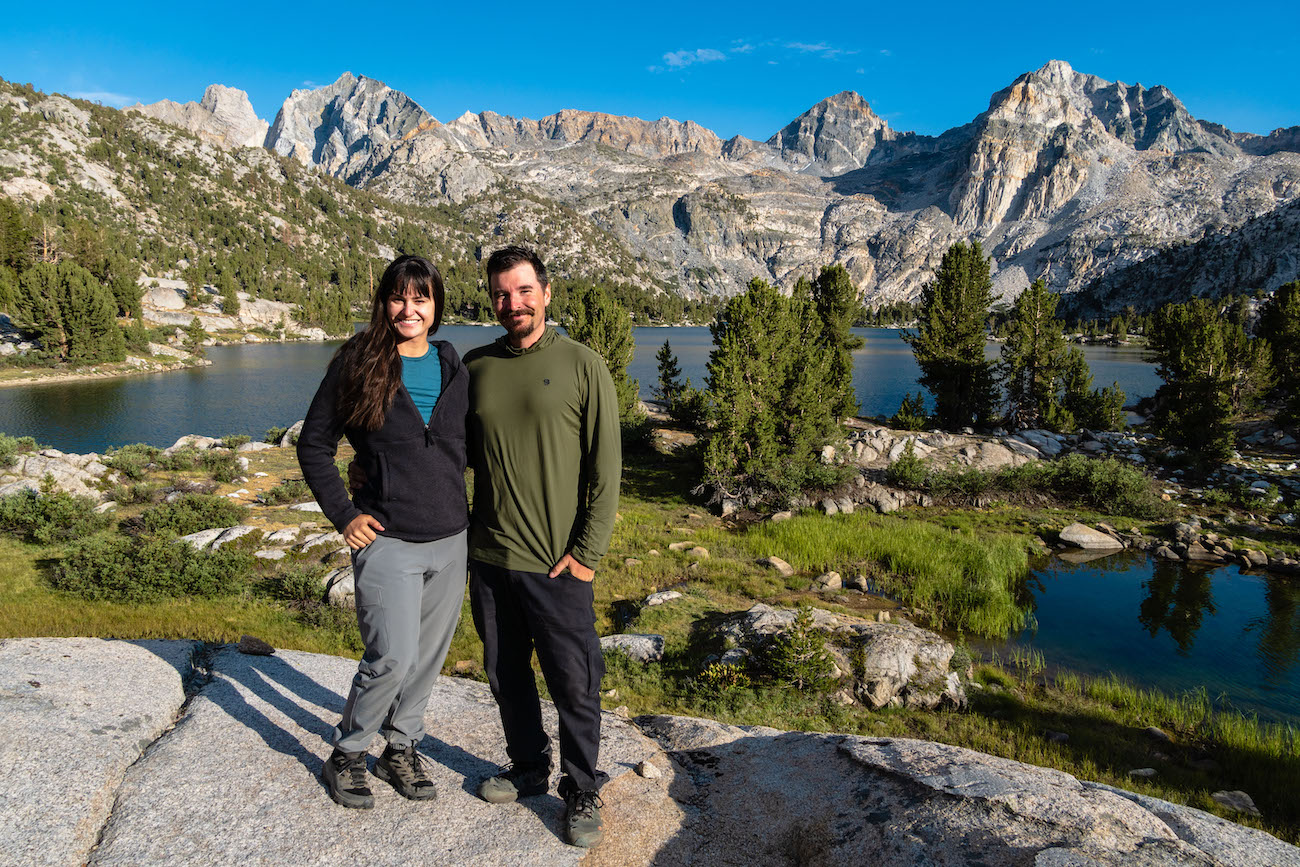 Brock Dallman and Sam Stych at Rae Lakes in Kings Canyon National Park