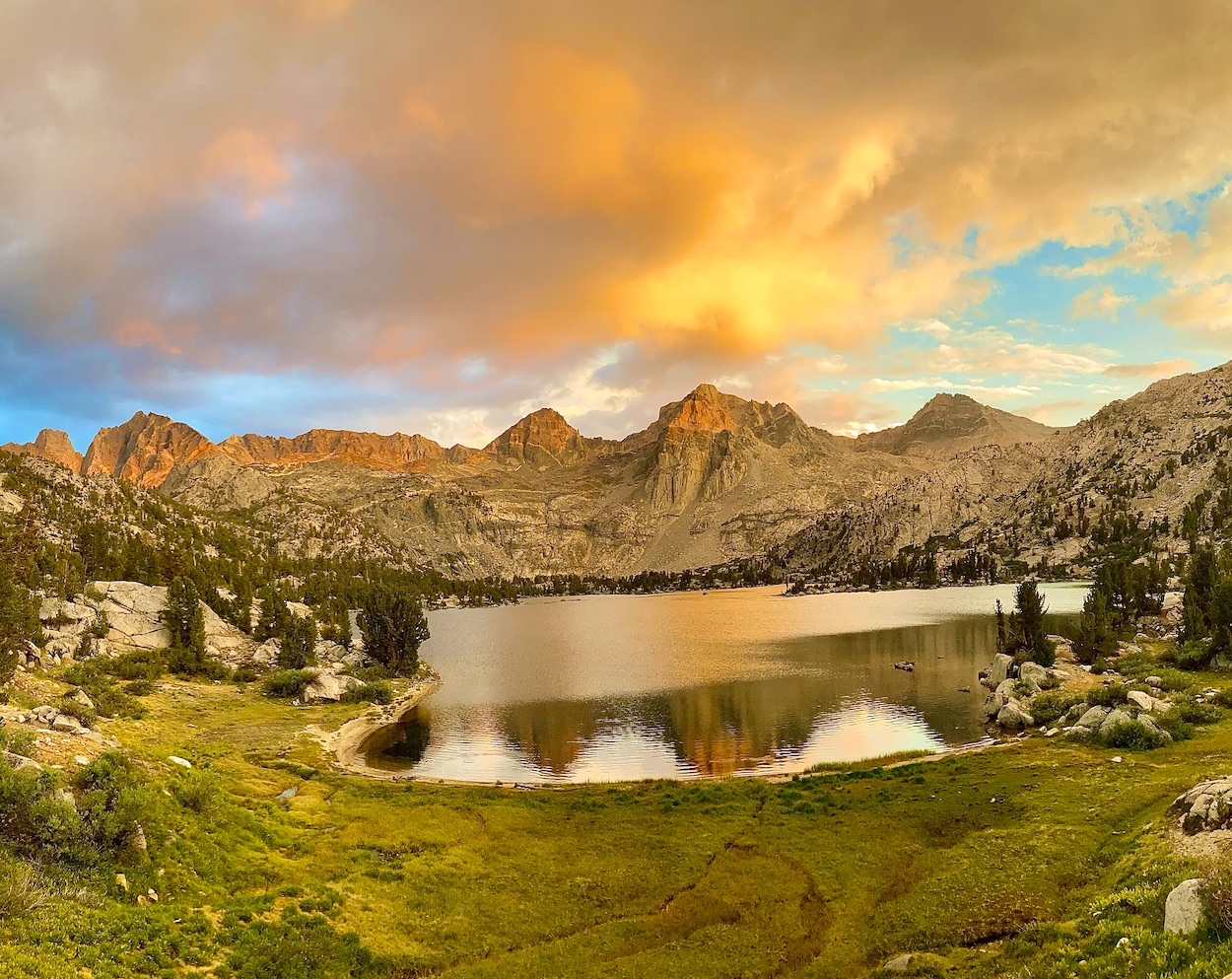 Sunset at Rae Lakes