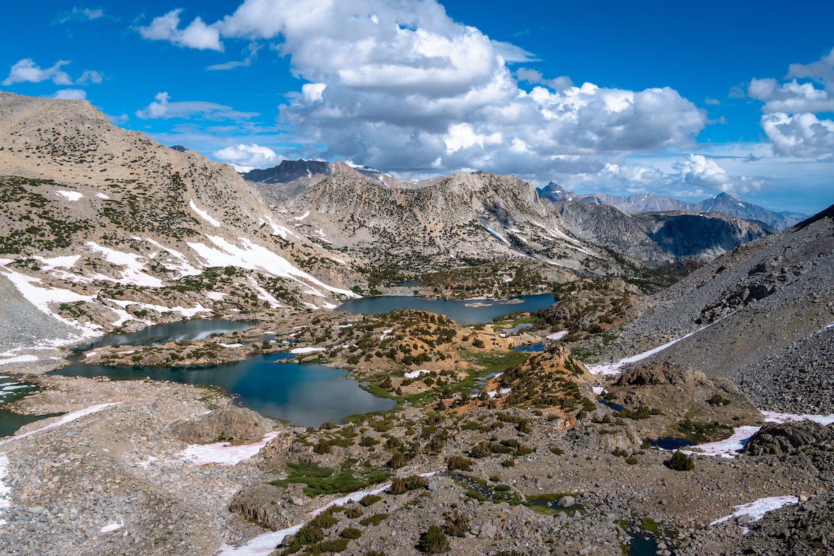 Afternoon sun at Kearsarge Lakes, Kings Canyon National Park, Easter Sierras, California