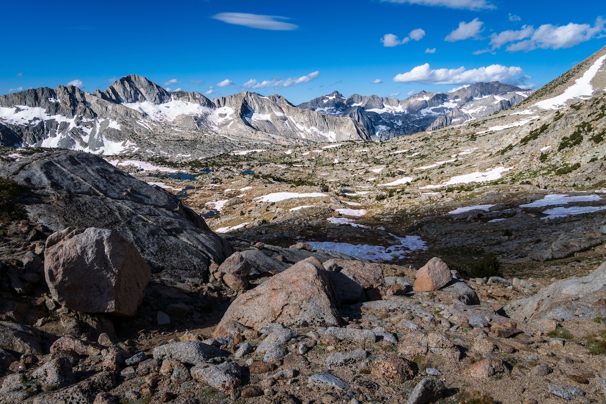 Bishop Pass in the Dusy Basin in Kings Canyon National Park