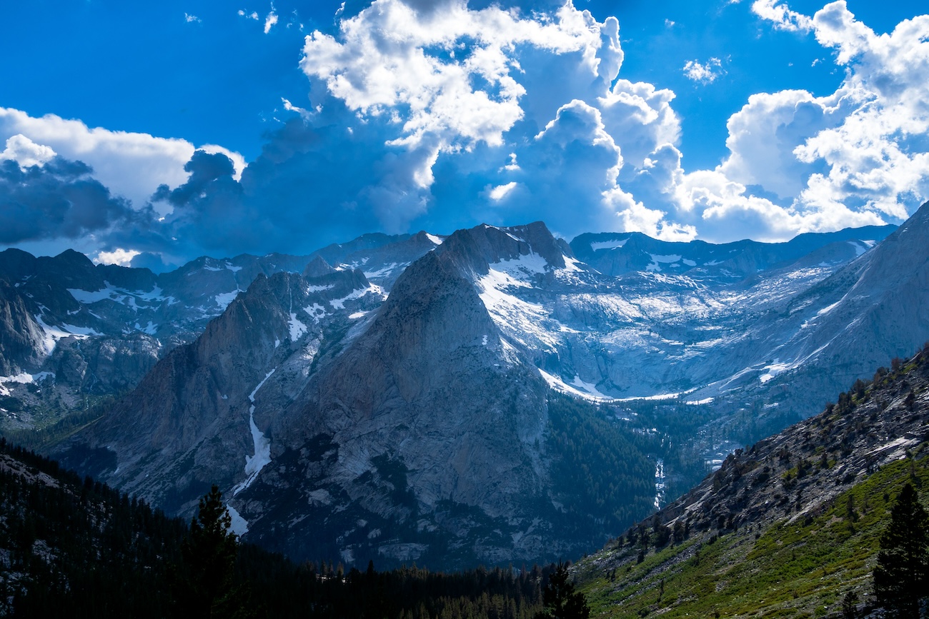 Dramatic clouds above the Middle Fork River Canyon in Kings Canyon National Park