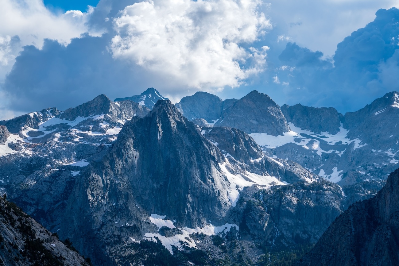 Dramatic clouds above the Middle Fork River Canyon in Kings Canyon National Park