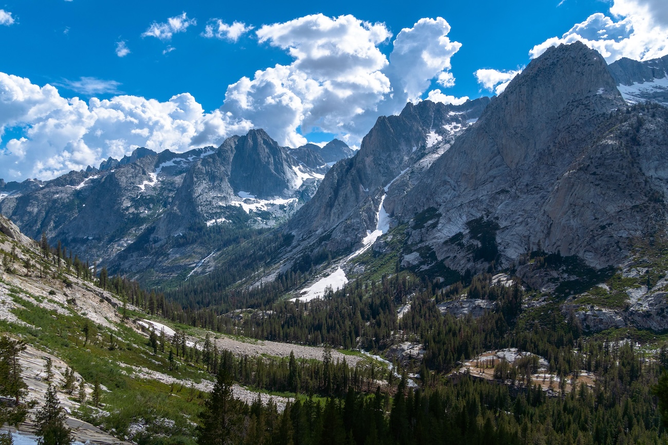 Afternoon sun at Kearsarge Lakes, Kings Canyon National Park, Easter Sierras, California