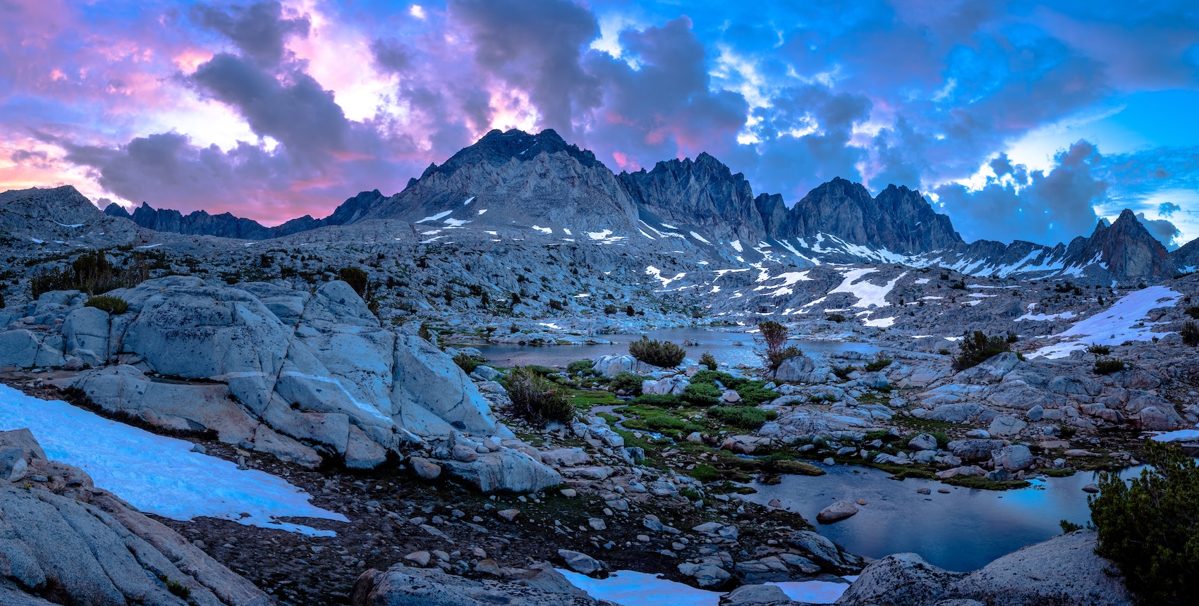 A mountain above Pine Lake in the Eastern Sierras