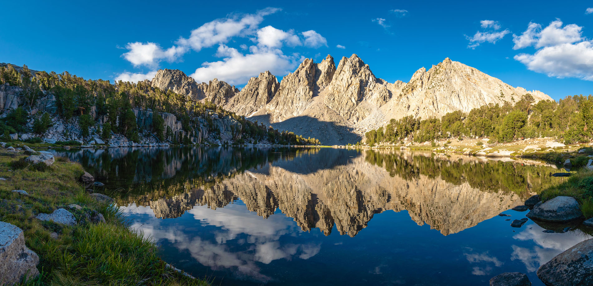 Panorama of Kearsarge Lakes, Eastern Sierras
