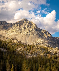 A mountain above Pine Lake in the Eastern Sierras