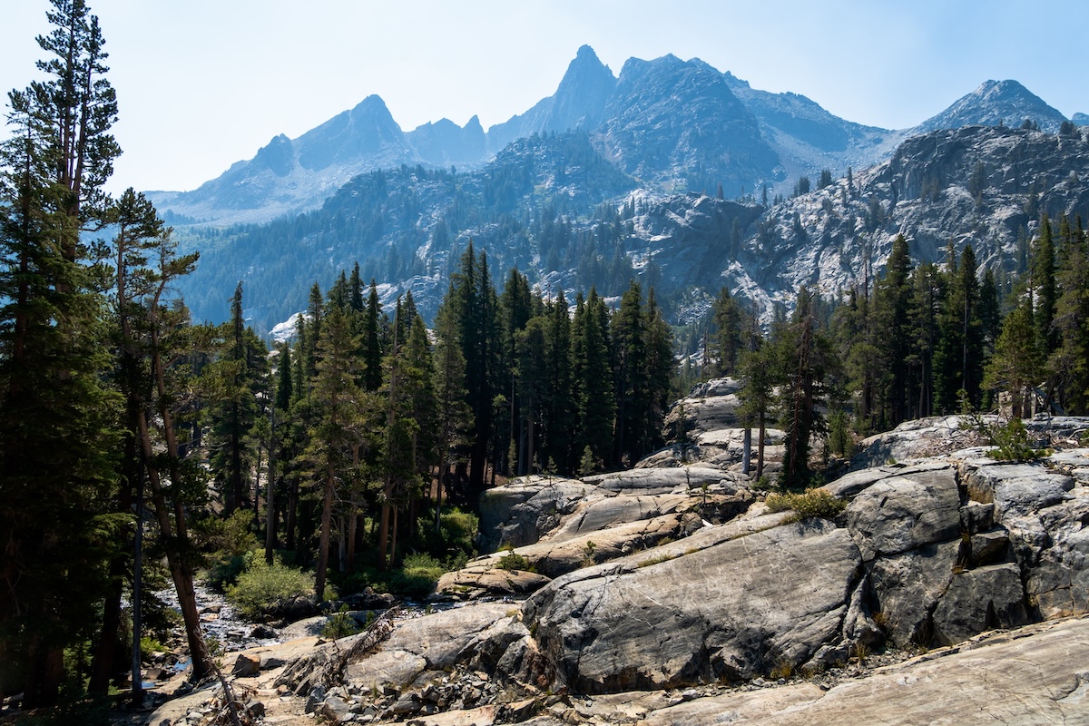 An alpine creek on the way down to Shadow Lake in the Sierra