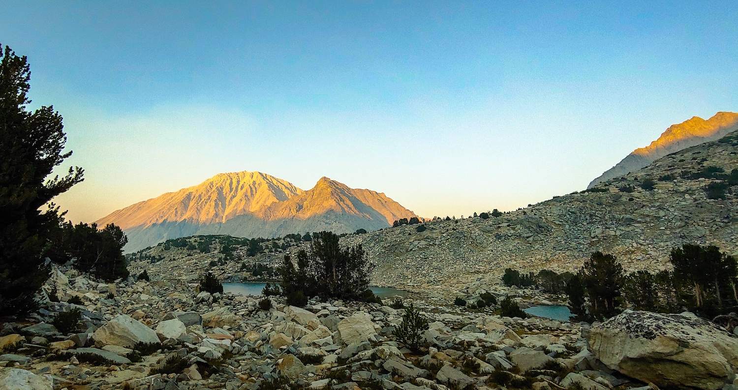 Sunset at Treasure Lakes in the Little Lakes Valley in the Sierras
