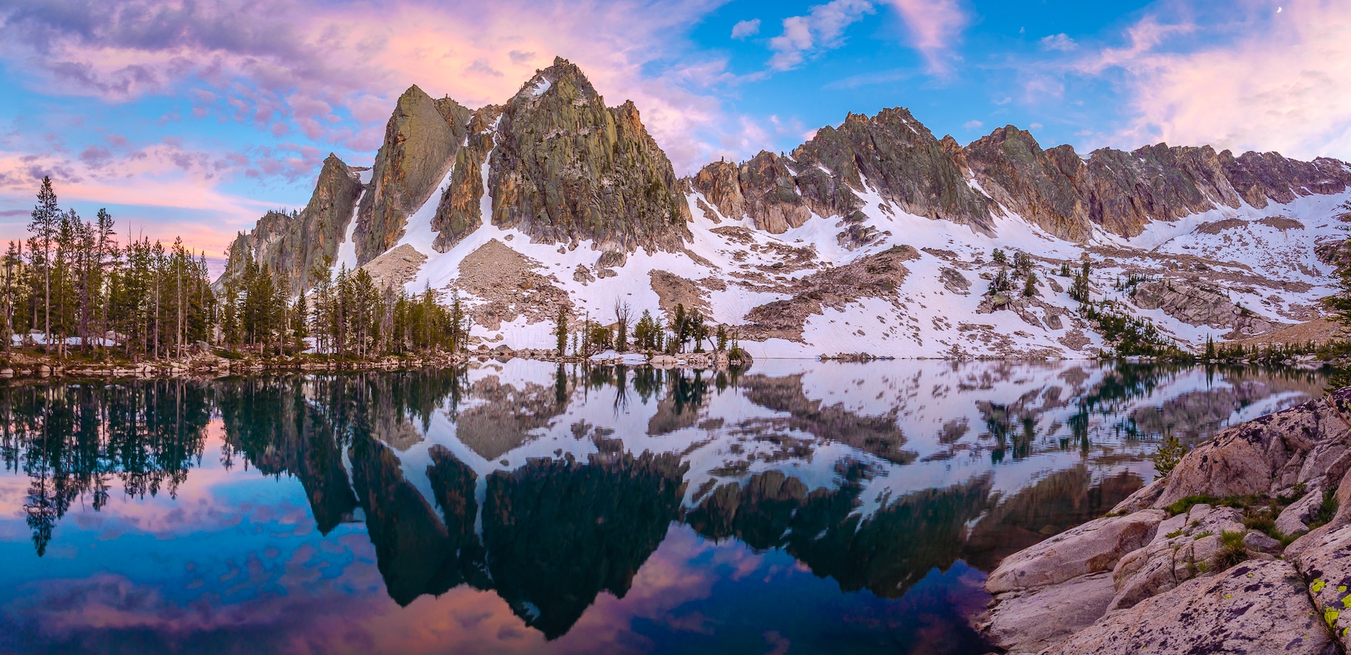 Lucille Lake in Idaho's Sawtooth Mountains