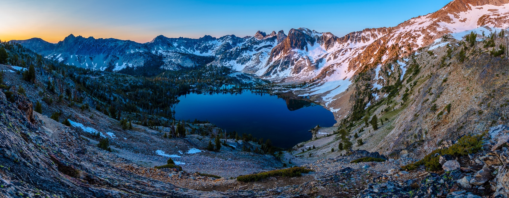 Twin Lakes from the pass