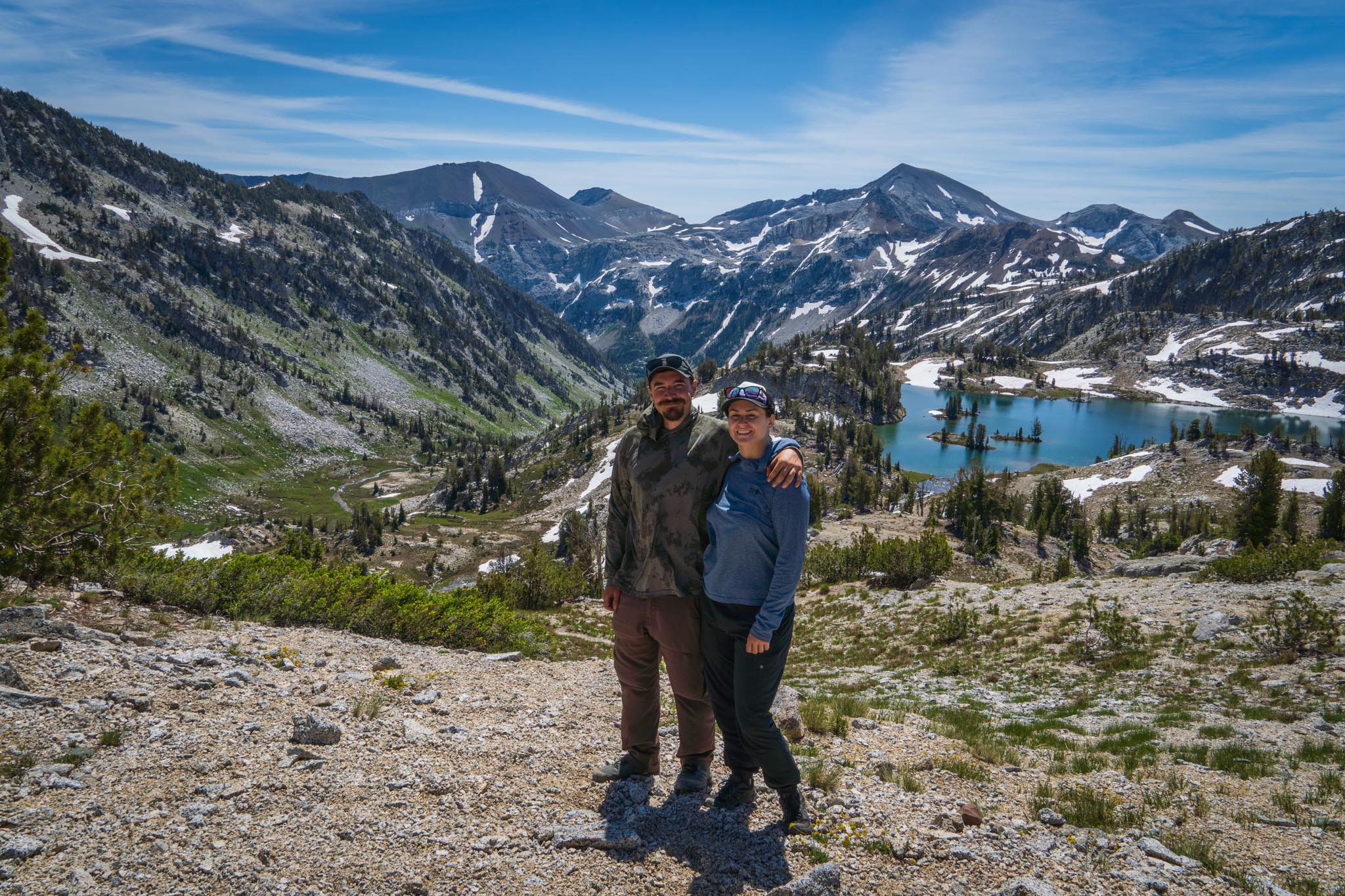 Brock and Sam at the Pass above Glacier Lake