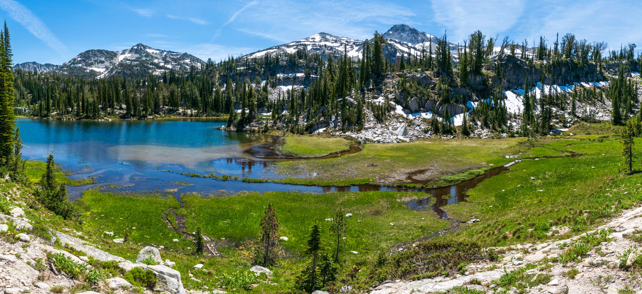 Moccasins Lake in the Wallowa mountains