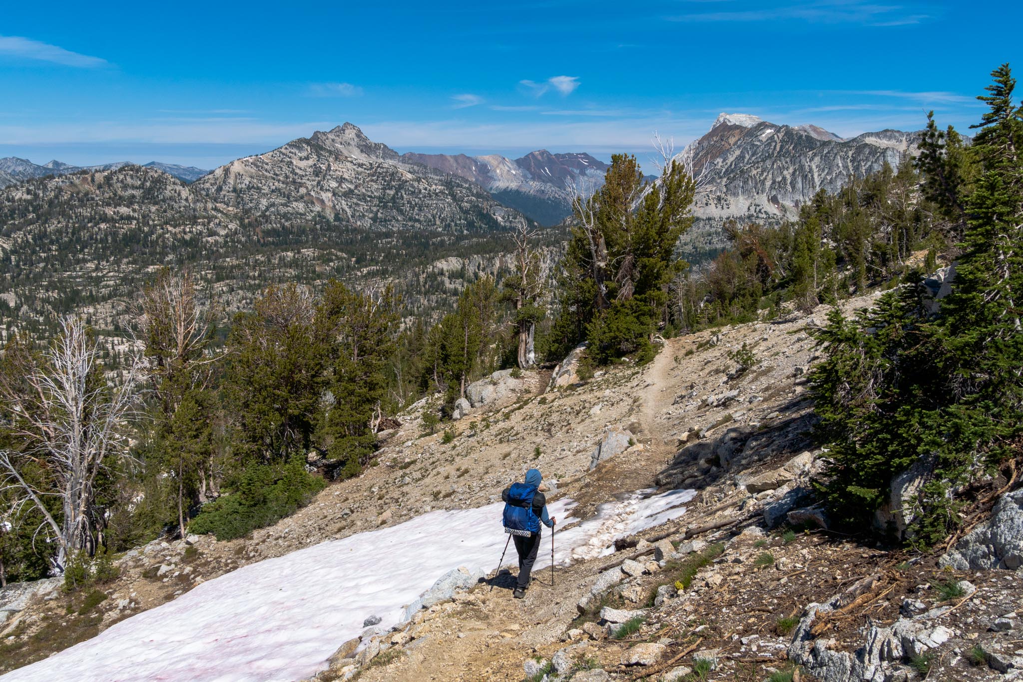 Sam descending from the pass