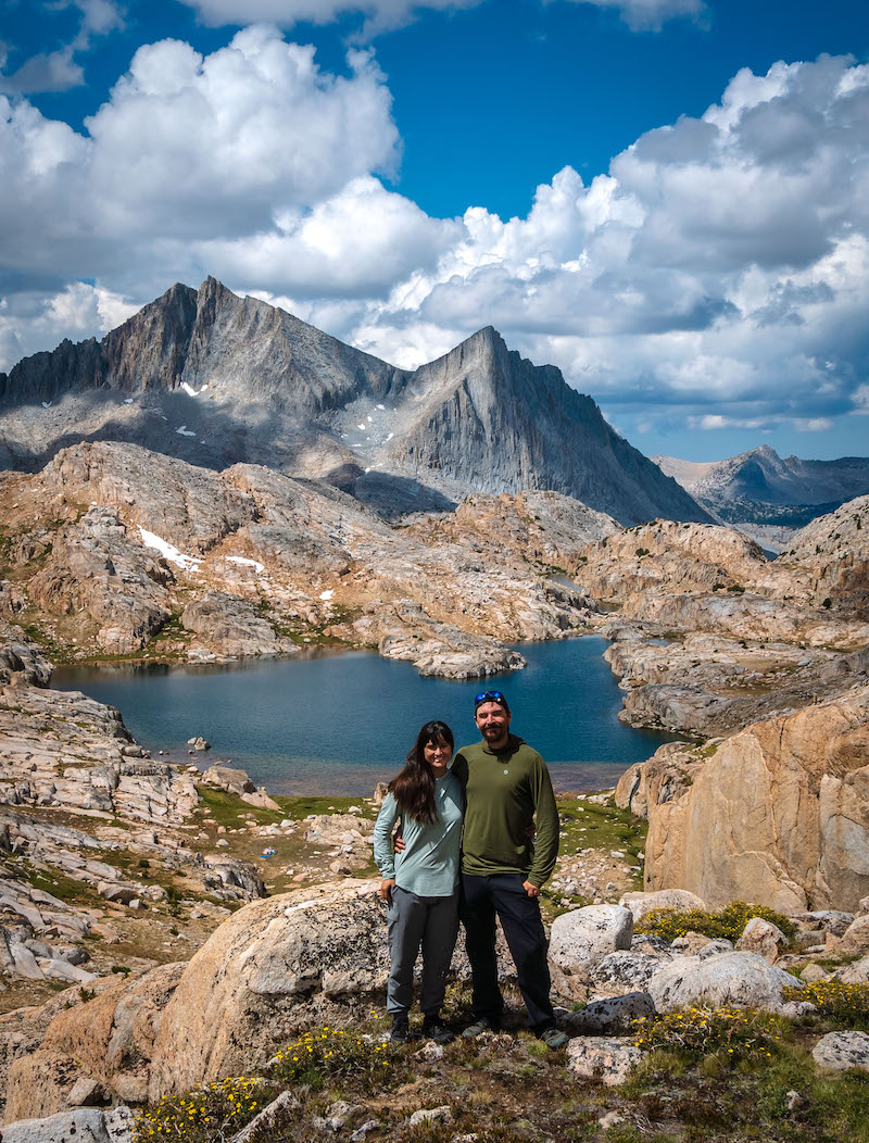Brock Dallman and Sam Stych with the Seven Gables Mountains in the Background