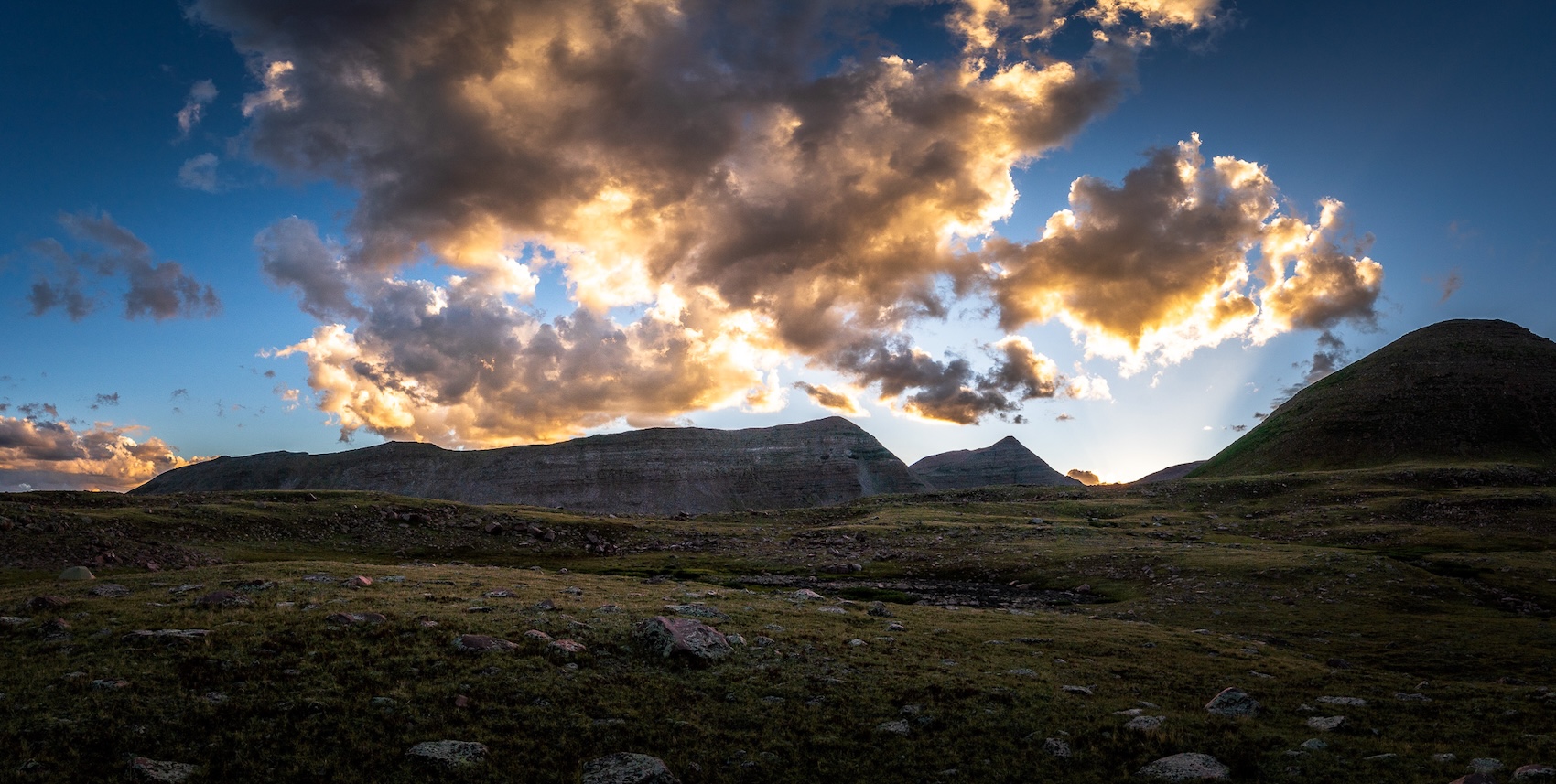Backlit Clouds in Utah's Uinta Mountains