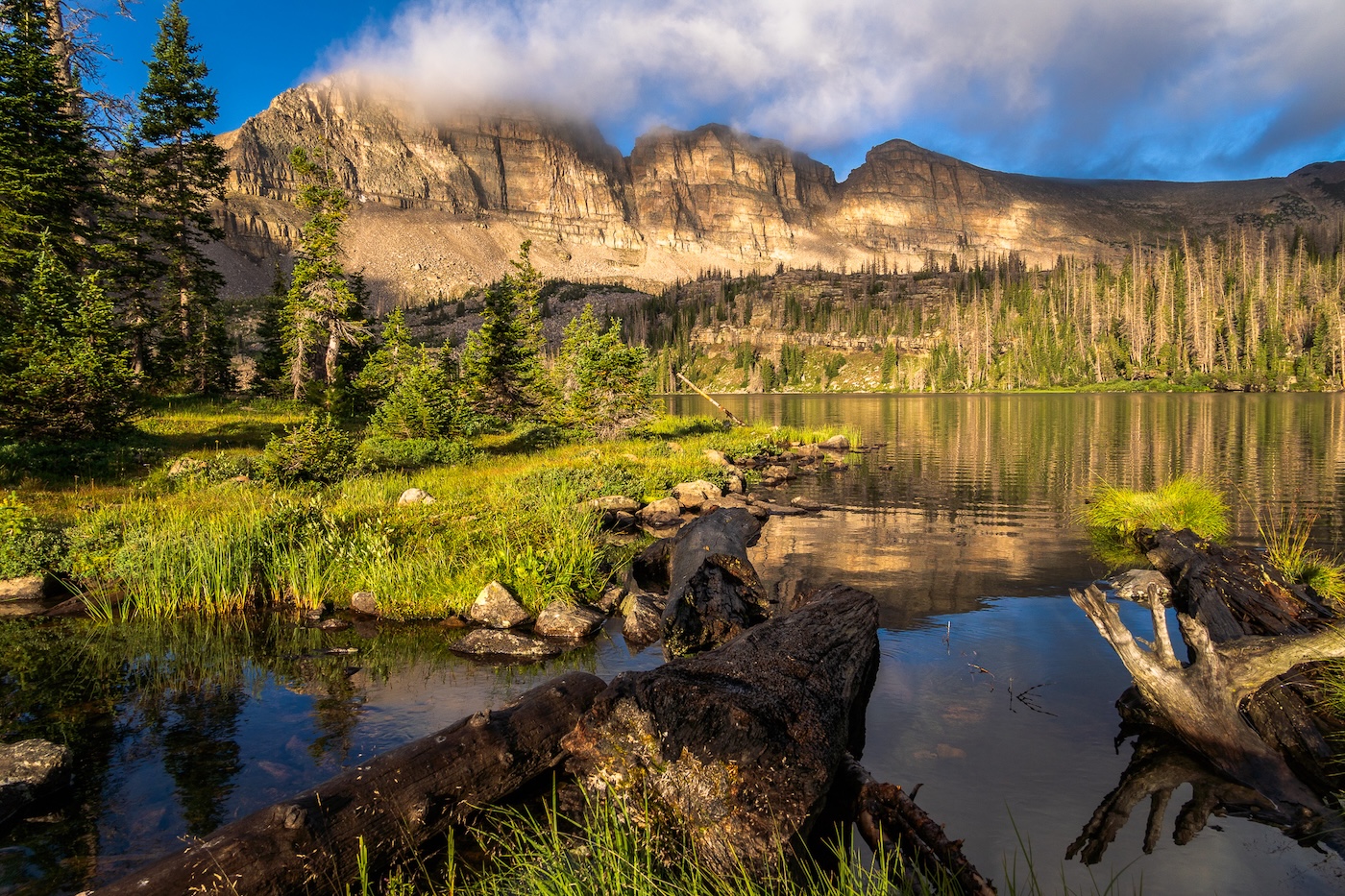 Mountains of Henrys Fork Basin in Utah's Uinta Mountains