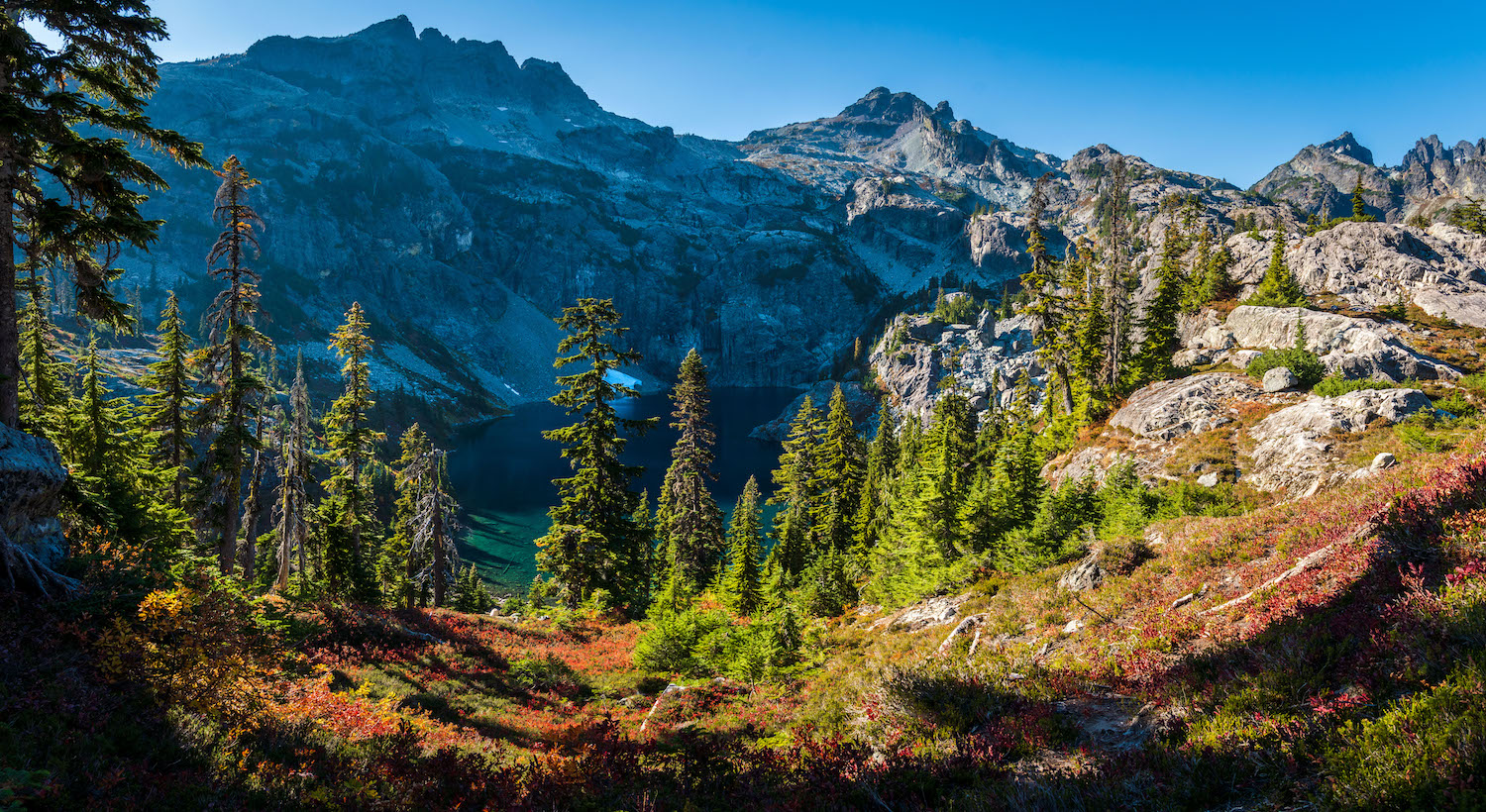 Glacier Lake in Washington's Alpine Lakes Wilderness. Photo by Brock Dallman