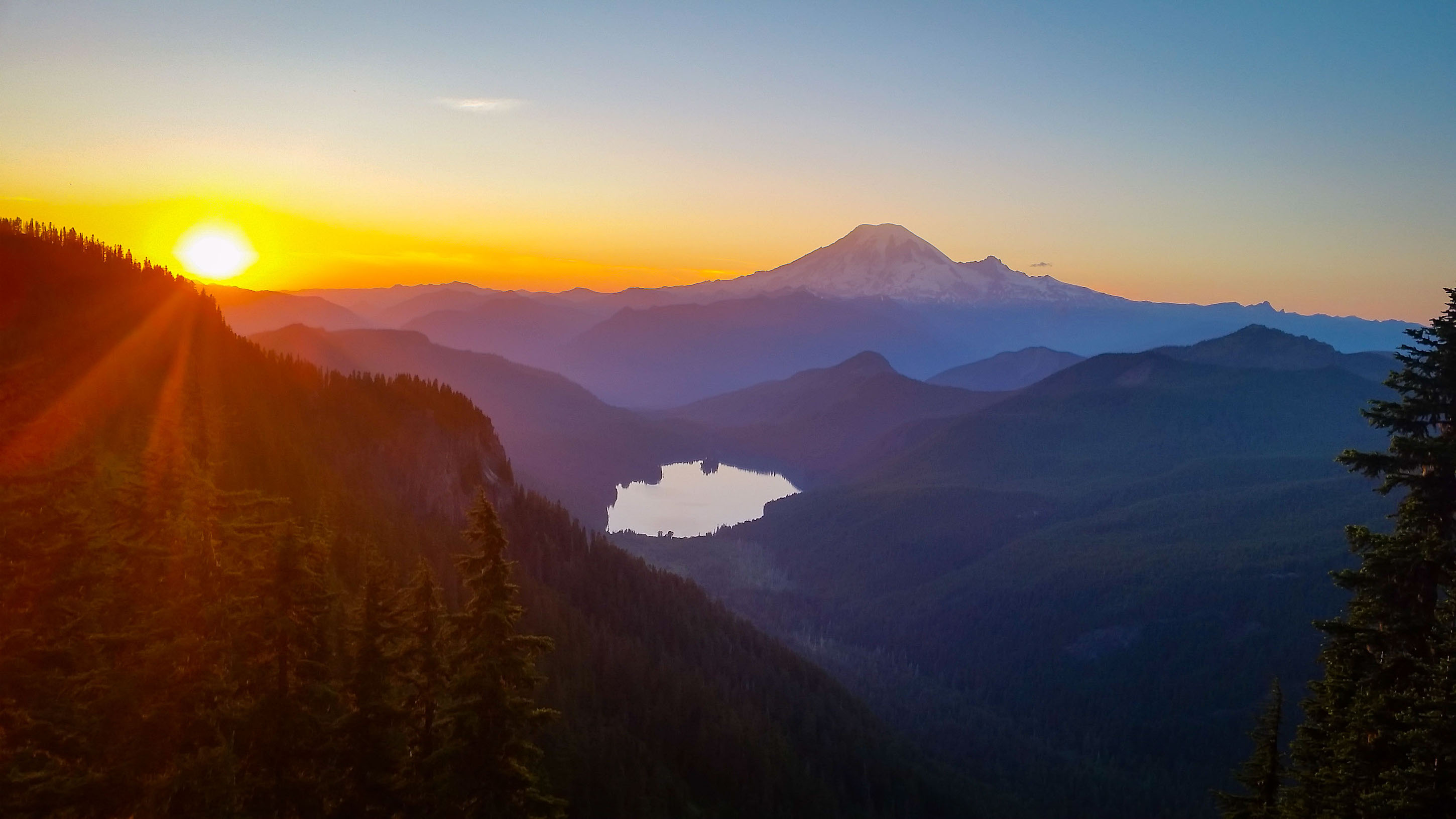 Sunset in Goat Rocks Wilderness Washington. Photo by Brock Dallman
