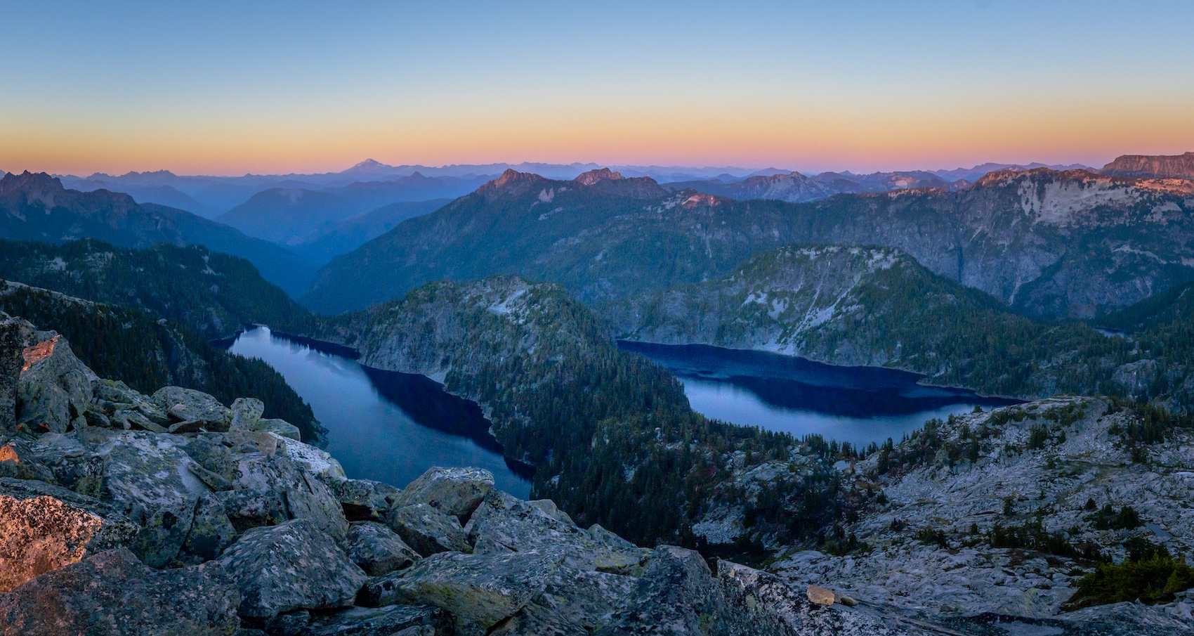 Toualamine Peak summit in Washington's Alpine Lakes Wilderness.  Photo by Brock Dallman